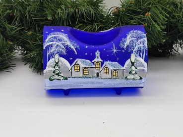 Teelichthalter für 1 Licht in Dunkelblau